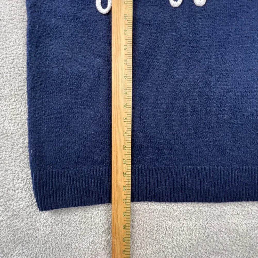 Joyful Graphic Sweater Womens 0X 14W Navy Blue Crewneck Terra‎ & Sky
